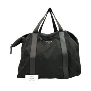 Prada Black Tessuto Travel Bag duffle Boston bag